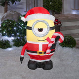 Universal 3.5 ft. Minion Stuart Candy Cane Christmas Airblown Inflatable