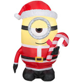 Universal 3.5 ft. Minion Stuart Candy Cane Christmas Airblown Inflatable
