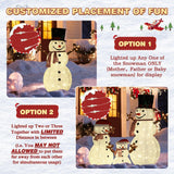 VEIKOUS 3-Piece Pre-Lit Snowman Family with 270 Warm White LED Lights