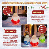 VEIKOUS 3-Pc 36" Pre-Lit Pop-Up Christmas Ornament Set with 90 LEDs