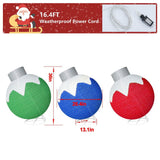 VEIKOUS 3-Pc 36" Pre-Lit Pop-Up Christmas Ornament Set with 90 LEDs
