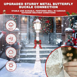 6 ft. Pre-Lit 3D Christmas Lamp Post Yard Decoration with 120 Cool White LED Lights