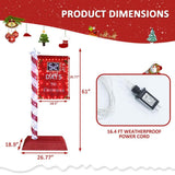 VEIKOUS 61" Pre-Lit Christmas Countdown Yard Sign with Remote & 125 LEDs