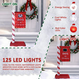 VEIKOUS 61" Pre-Lit Christmas Countdown Yard Sign with Remote & 125 LEDs