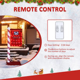 VEIKOUS 61" Pre-Lit Christmas Countdown Yard Sign with Remote & 125 LEDs