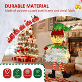 VEIKOUS 57" Pre-Lit 3D Christmas Elf Messenger with Envelope &100 LEDs
