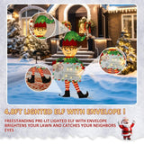 VEIKOUS 57" Pre-Lit 3D Christmas Elf Messenger with Envelope &100 LEDs