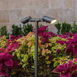 VOLT All-Star Twinnovator Brass Path & Area Light – Dual-Head Landscape Path Light