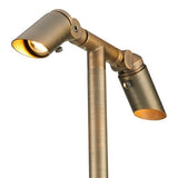 VOLT All-Star Twinnovator Brass Path & Area Light – Dual-Head Landscape Path Light